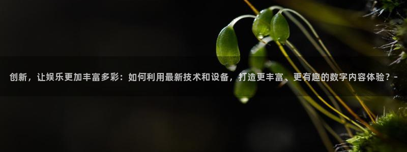 沐鸣娱乐2：创新，让娱乐更加丰富多彩：如何利用最新技术和设备，打造更丰富、更有趣的数字内容体验？-